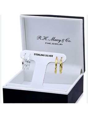 Silver and Gold Hoop Earrings Elegant